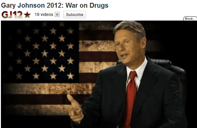 Gary Johnson 2012: War on Drugs Web&nbsp;Ad