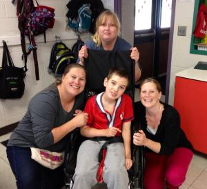 Quincy, after a bout of series. Photo from Maria la France's Facebook. 