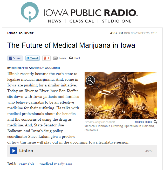Iowa Public Radio: ODCP Director Steve Lukan Incorrectly Cites Out of Date Federal Program, Encourages Iowans To&nbsp;Apply