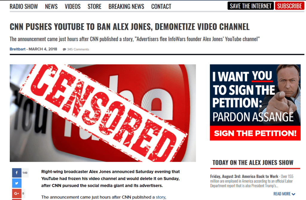 Alex Jones, Other Pro-Cannabis Facebook Pages Being Brutalized In Coordinated Censorship Attempts From CNN, Mainstream&nbsp;News