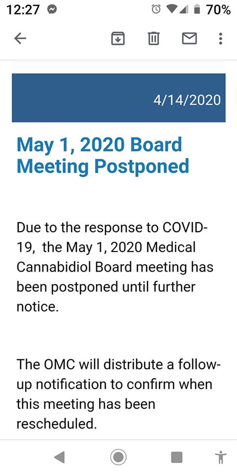 iowa cbd postponement may 2020
