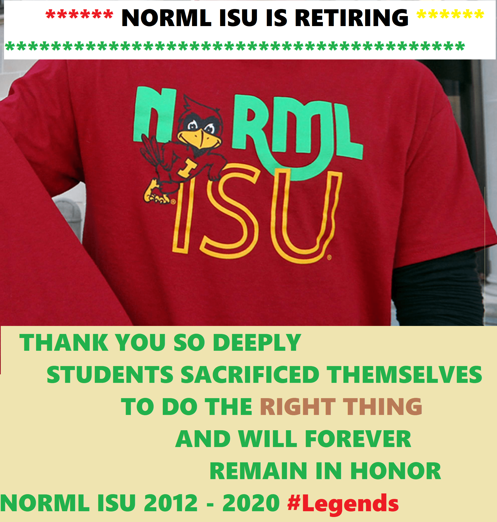 NORML ISU retiring
