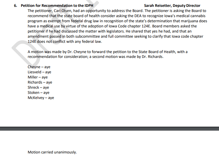 Petitioner vote unanimous CBD board