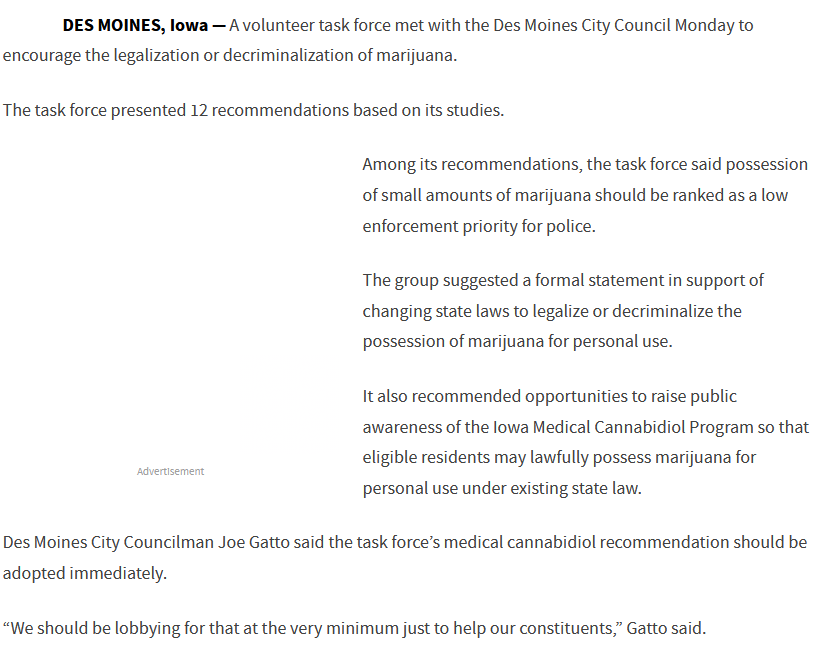 Task force recommends updated marijuana policies in Des&nbsp;Moines