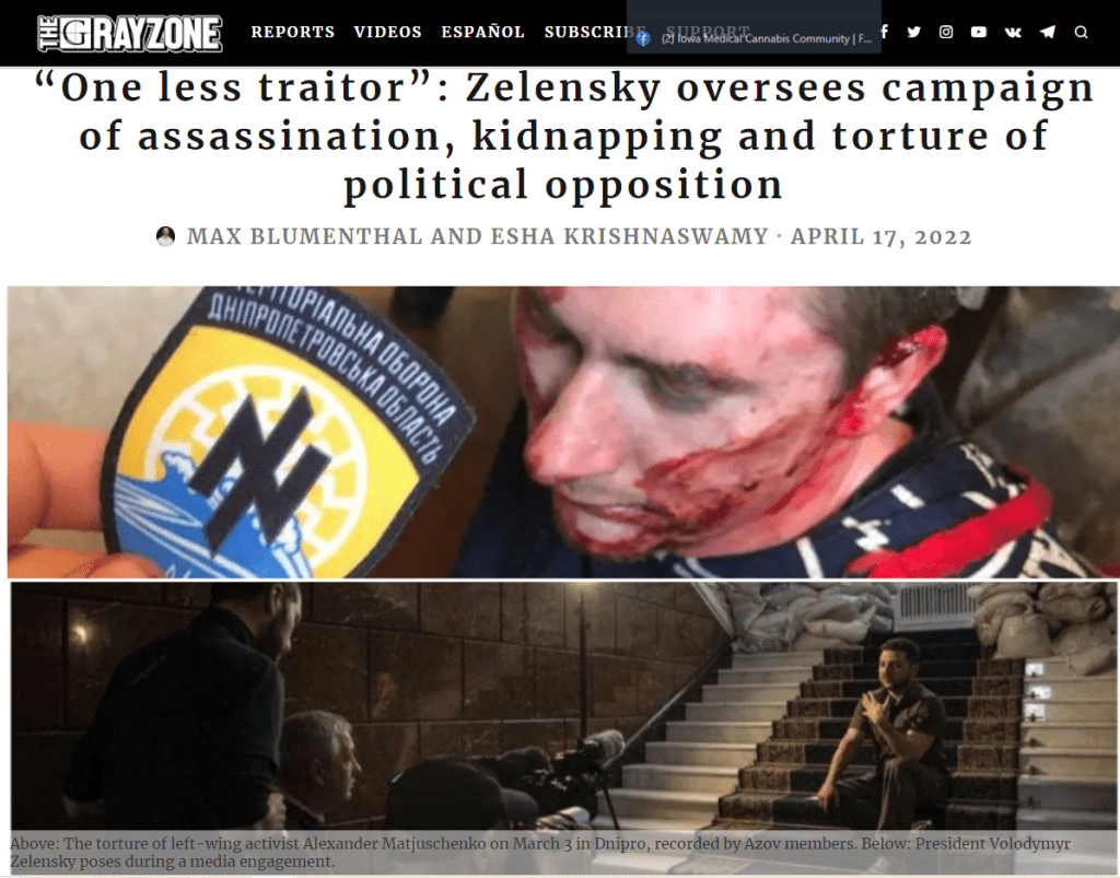 “One less traitor”: Zelensky oversees campaign of assassination, kidnapping and torture of political&nbsp;opposition