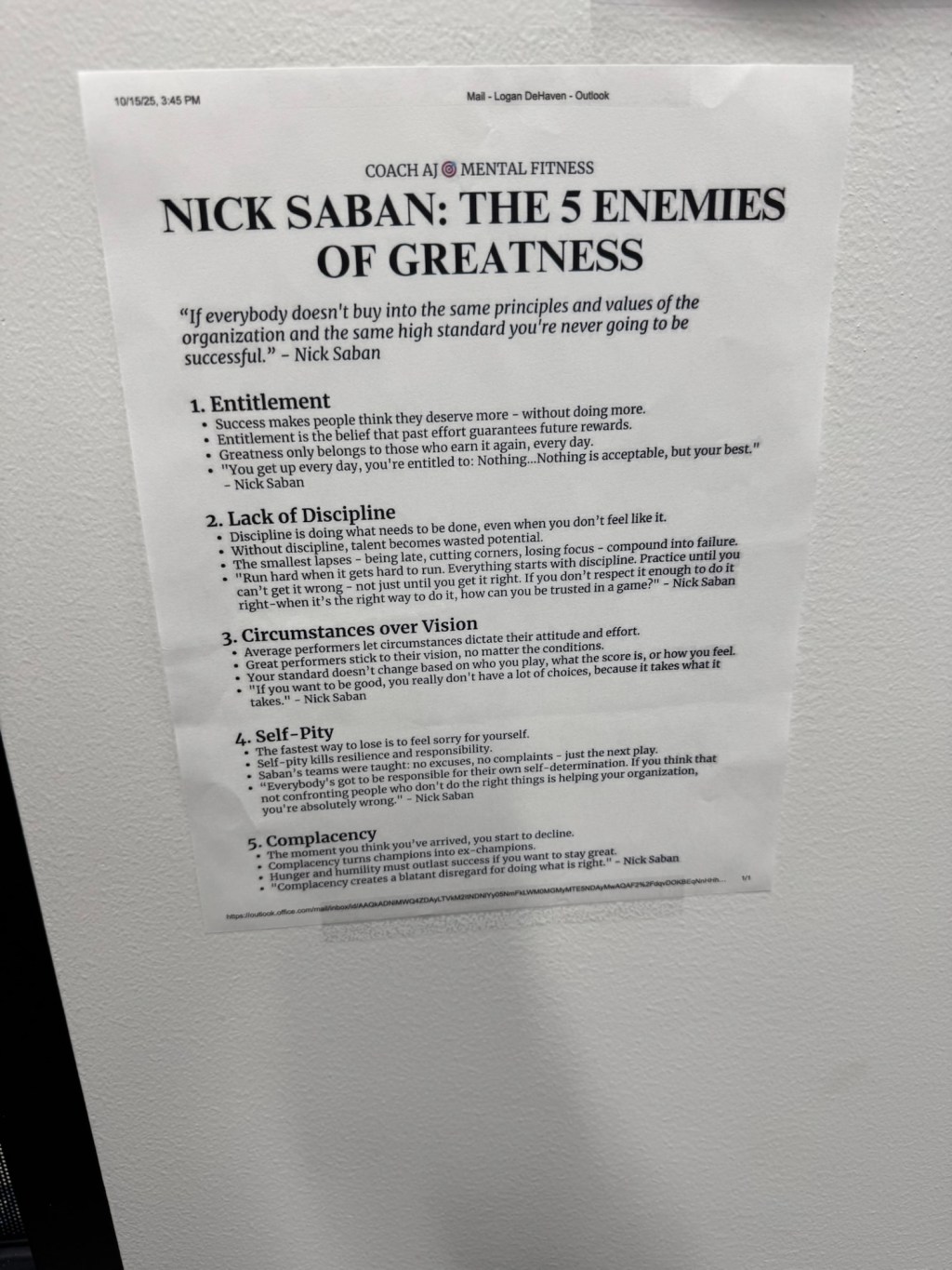 The Five Enemies Of&nbsp;Greatness