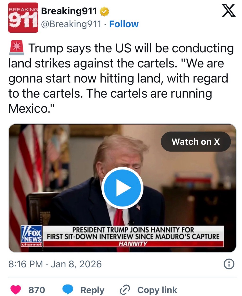 Trump Just Announced Ground War Against Drug&nbsp;Cartels