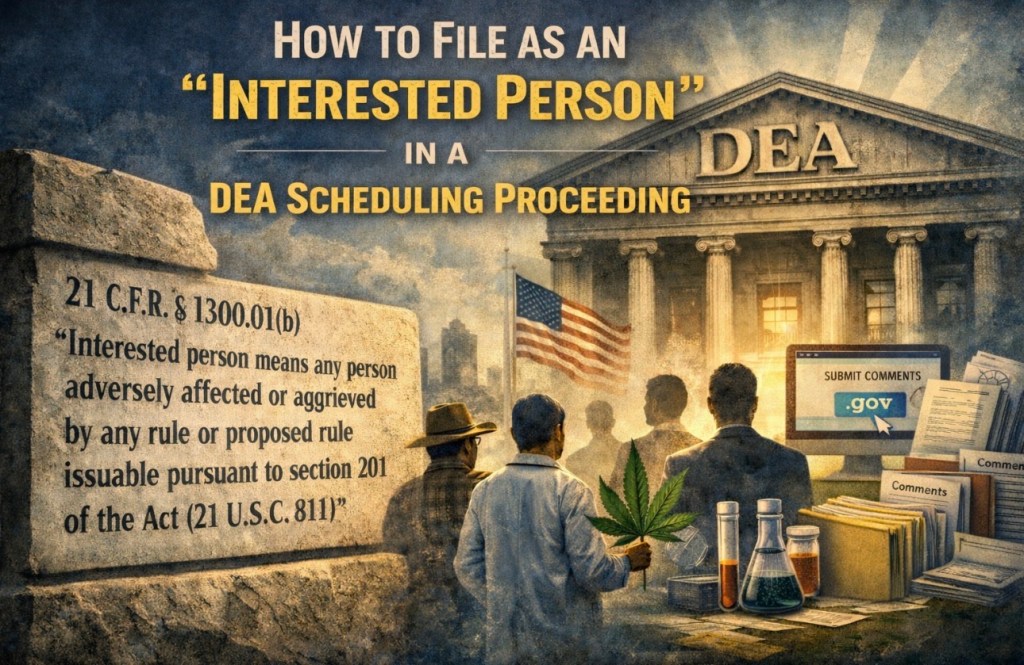How to File as an “Interested Person” in a DEA Scheduling or Rescheduling&nbsp;Proceeding