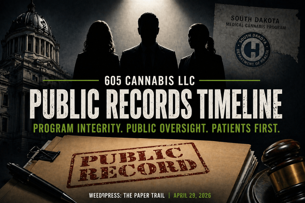 605 Cannabis LLC, Public Oversight, and Program Integrity: A Public-Records Timeline for South Dakota’s Medical Cannabis&nbsp;Program