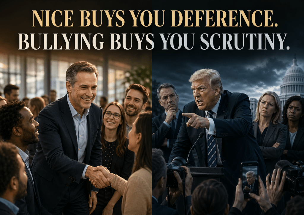 Nice Buys You Deference. Bullying Buys You&nbsp;Scrutiny.