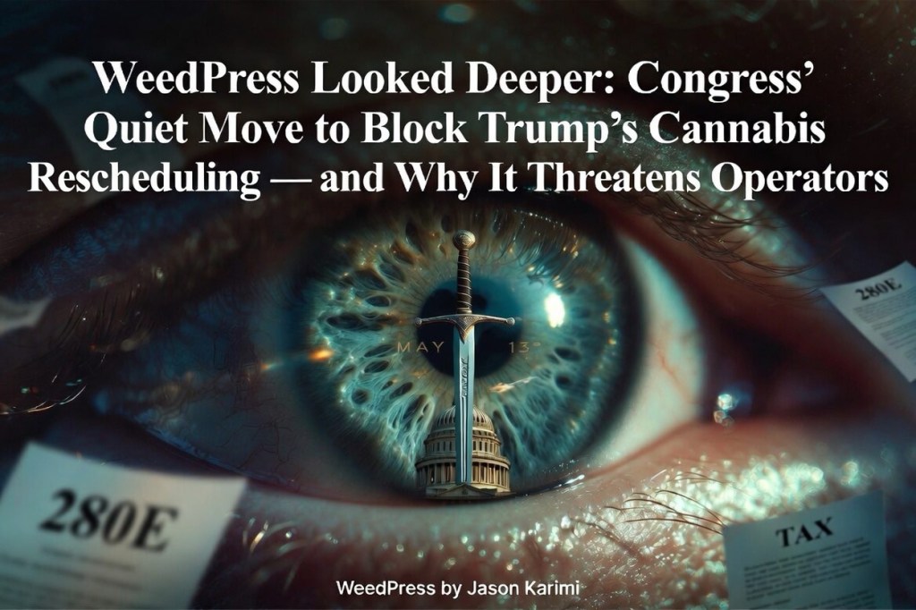 WeedPress Looked Deeper: Congress’ Quiet Move to Block Trump’s Cannabis Rescheduling — and Why It Threatens&nbsp;Operators