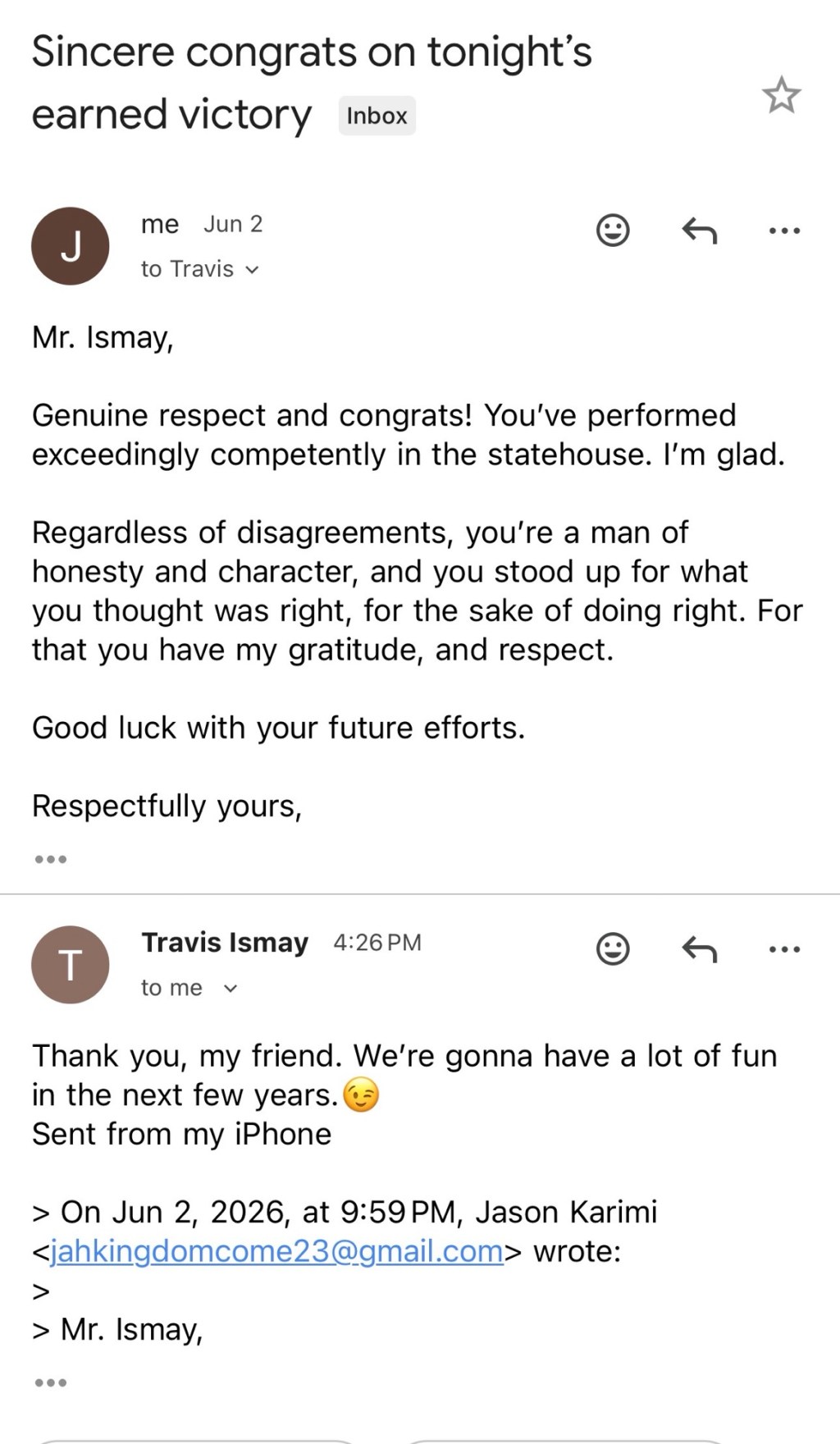 Travis Ismay Responds to My Congratulatory Email: A Small Step Toward Civil Discourse in South Dakota&nbsp;Politics