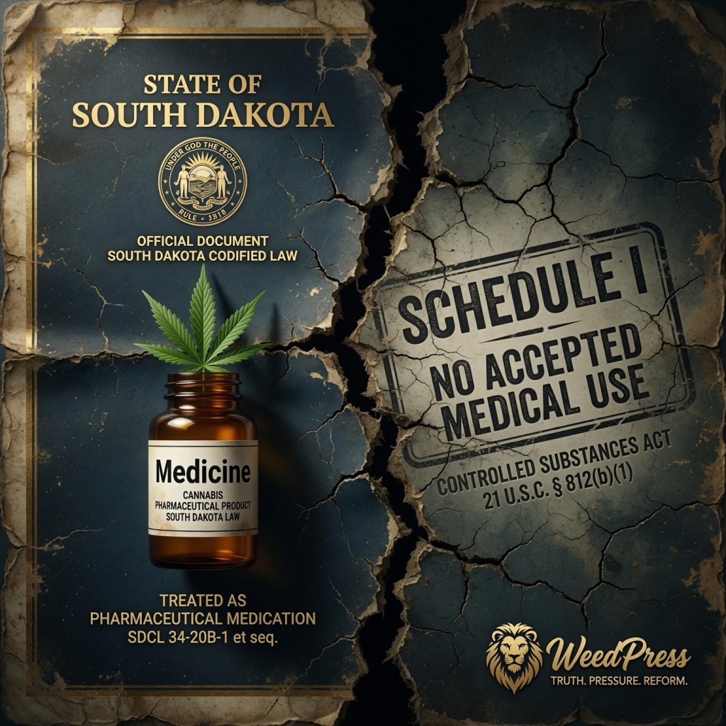 South Dakota’s Medical Cannabis Statute Creates a Direct and Unavoidable Conflict with Continued Schedule I Classification After Federal Rescheduling — The Department of Health Has a Duty to Review or Face Increasing Litigation&nbsp;Risk