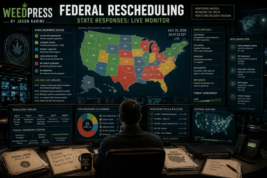 Federal Medical Cannabis Rescheduling Has Produced Four Distinct State Responses—But Most States Still Have Not Chosen&nbsp;One