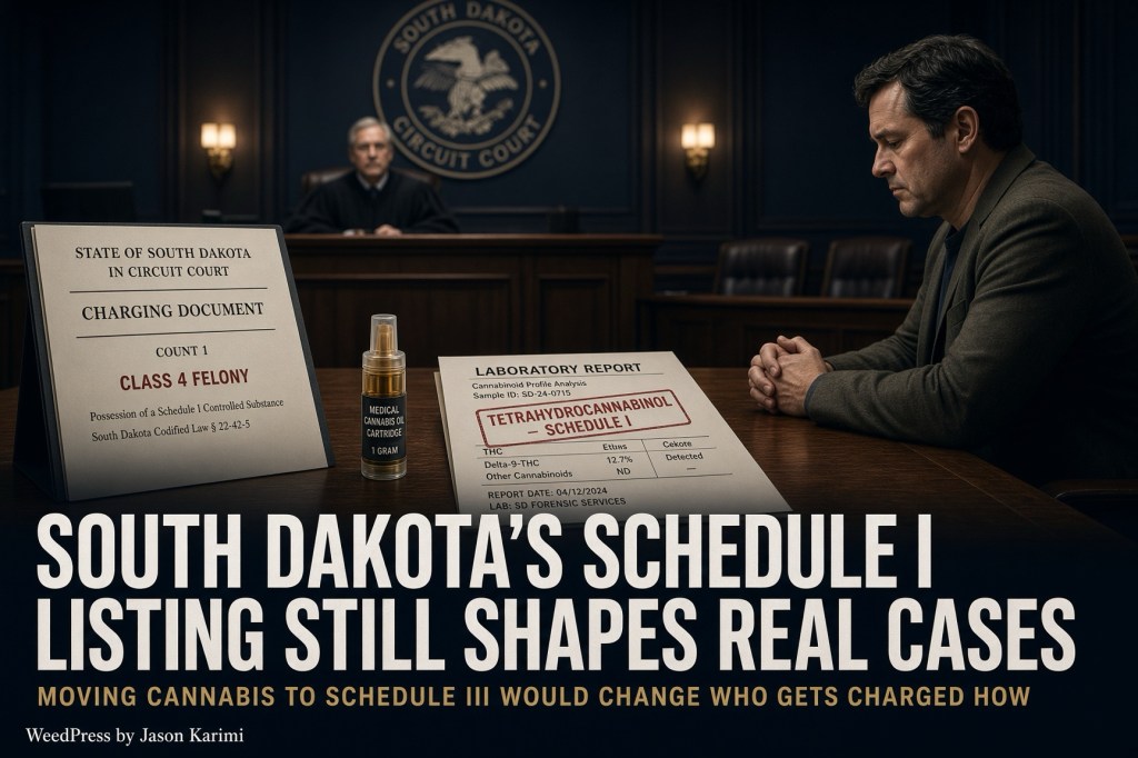 South Dakota’s Schedule I Listing Still Shapes Real Cases. Moving Cannabis to Schedule III Would Change Who Gets Charged How.
