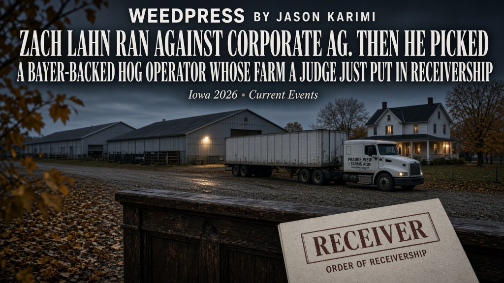 Zach Lahn Ran Against Corporate Ag. Then He Picked a Bayer-Backed Hog Operator Whose Farm a Judge Just Put in Receivership