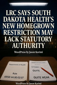 LRC Says South Dakota Health’s New Homegrow Restriction May Lack Statutory&nbsp;Authority